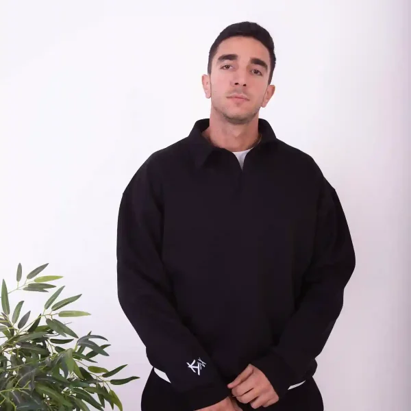 Black Polo Sweatshirt